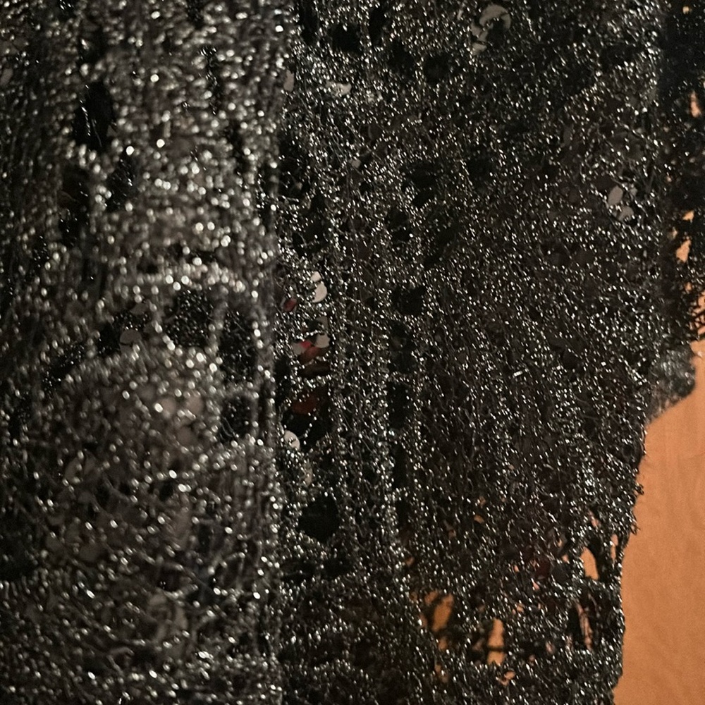 Black and silver holiday jacket/ Shaw